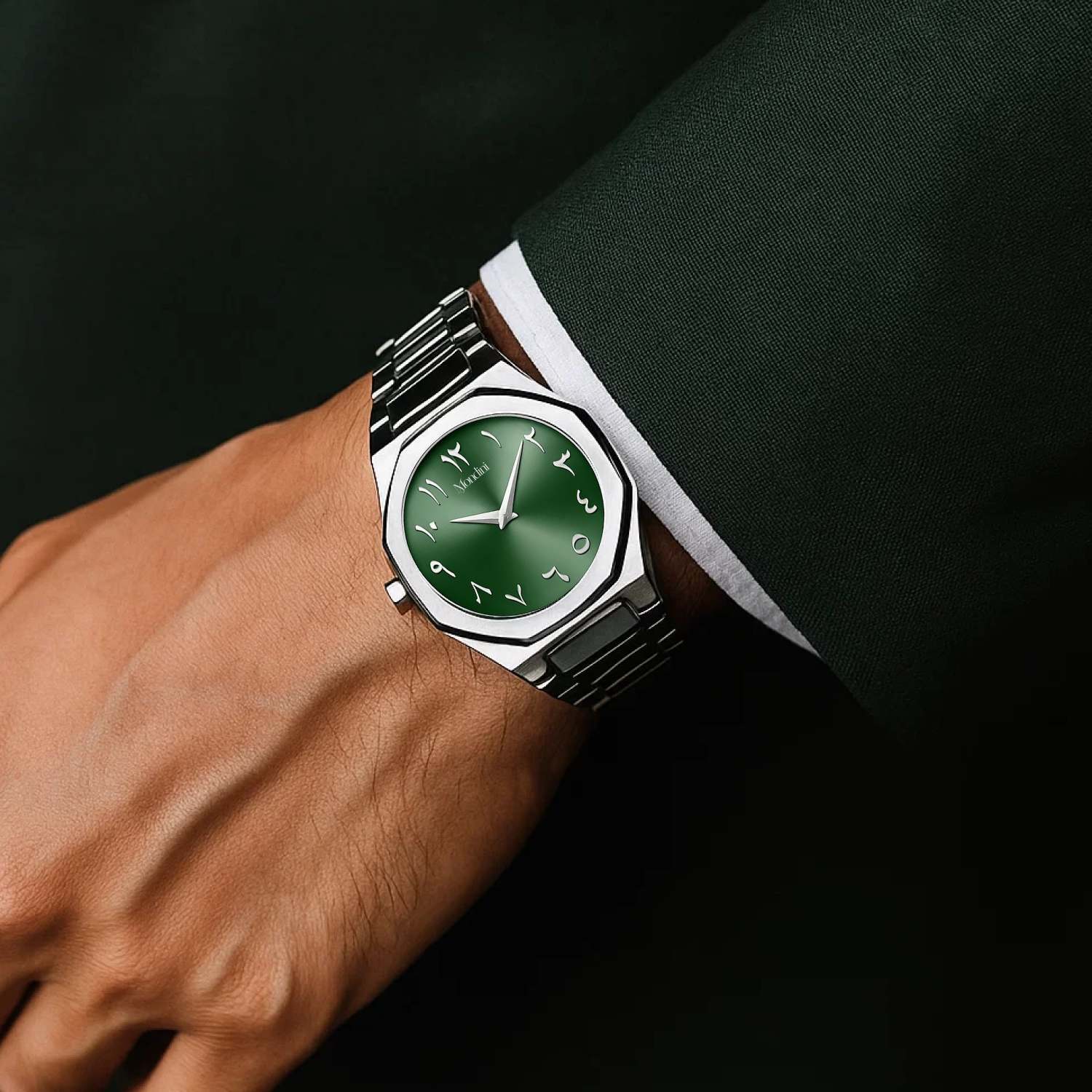 Montre Vert Argent
